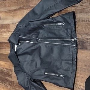 Girl's faux leather jacket